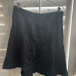 Black silk cub Monaco size 6 a line skirt.
